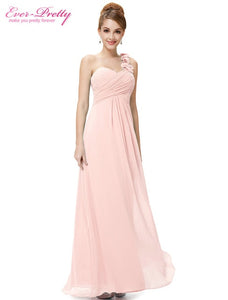 Wedding Bridesmaid Dresses Ever Pretty EP09768 Fashion Women Flower One Shoulder Chiffon Padded Long Bridesmaid Dresses 2020