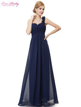 Load image into Gallery viewer, Wedding Bridesmaid Dresses Ever Pretty EP09768 Fashion Women Flower One Shoulder Chiffon Padded Long Bridesmaid Dresses 2020