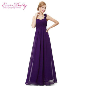 Wedding Bridesmaid Dresses Ever Pretty EP09768 Fashion Women Flower One Shoulder Chiffon Padded Long Bridesmaid Dresses 2020