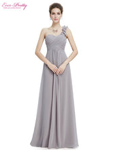 Load image into Gallery viewer, Wedding Bridesmaid Dresses Ever Pretty EP09768 Fashion Women Flower One Shoulder Chiffon Padded Long Bridesmaid Dresses 2020