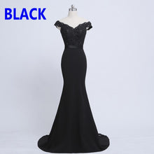 Load image into Gallery viewer, BEPEITHY Robe De Soiree Mermaid Burgundry Long Evening Dress Party Elegant Vestido De Festa Long Prom Gown 2020 With Belt