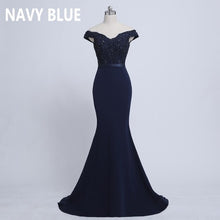 Load image into Gallery viewer, BEPEITHY Robe De Soiree Mermaid Burgundry Long Evening Dress Party Elegant Vestido De Festa Long Prom Gown 2020 With Belt