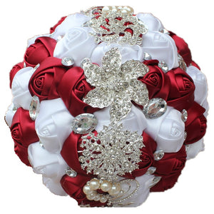 WIFELAI-A Artificial Wedding Bouquets Hand made Flower Rhinestone Bridesmaid Crystal Bridal Wedding Bouquet de mariage W228