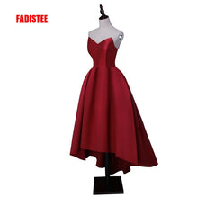 Load image into Gallery viewer, FADISTEE Hot sale party prom dress Vestido de Festa sweetheart neck high-low satin lace-up back simple style gown