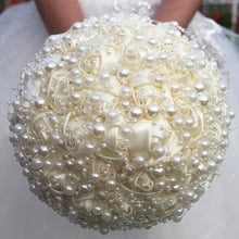 Load image into Gallery viewer, WifeLai-A New Ivory Cream Pearls Brooch Wedding Bouquets buque de noiva Bridal Wedding Bouquets Festival Flowers W3018-17