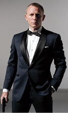 Load image into Gallery viewer, Light Blue plaid Cloth Men Suit /Notch Lapel Two Button Men Suits Prom/Bridegroom Suits/Weddding Suit For Men(Jacket+pant)