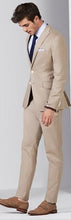 Load image into Gallery viewer, Light Blue plaid Cloth Men Suit /Notch Lapel Two Button Men Suits Prom/Bridegroom Suits/Weddding Suit For Men(Jacket+pant)