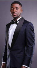 Load image into Gallery viewer, Light Blue plaid Cloth Men Suit /Notch Lapel Two Button Men Suits Prom/Bridegroom Suits/Weddding Suit For Men(Jacket+pant)