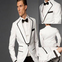 Load image into Gallery viewer, Light Blue plaid Cloth Men Suit /Notch Lapel Two Button Men Suits Prom/Bridegroom Suits/Weddding Suit For Men(Jacket+pant)