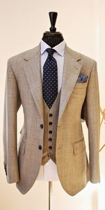 Custom Made Light Blue Two Button Street Style Men Slim Fit Suit /Notch Lapel Groomsmen Men Wedding Suits(jacket+pant+vest)