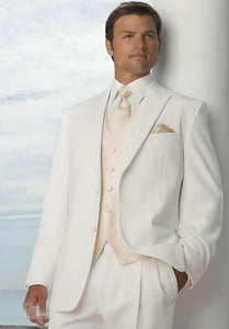 Custom Made Light Blue Two Button Street Style Men Slim Fit Suit /Notch Lapel Groomsmen Men Wedding Suits(jacket+pant+vest)