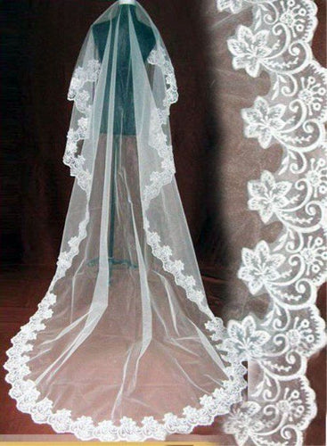Wedding Bridal 3 Meters 5 Meters Long One Layer Veil Ivory/White Elegant Wedding Accessories Velos De Novia voile de mariee