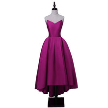 Load image into Gallery viewer, FADISTEE Hot sale party prom dress Vestido de Festa sweetheart neck high-low satin lace-up back simple style gown