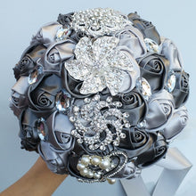 Load image into Gallery viewer, WIFELAI-A Artificial Wedding Bouquets Hand made Flower Rhinestone Bridesmaid Crystal Bridal Wedding Bouquet de mariage W228