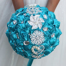Load image into Gallery viewer, WIFELAI-A Artificial Wedding Bouquets Hand made Flower Rhinestone Bridesmaid Crystal Bridal Wedding Bouquet de mariage W228