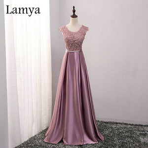 LAMYA Prom Dresses Long A Line Elegant Floor-length Sexy Plus Size Evening Party Gowns Robe De Soire EV1934