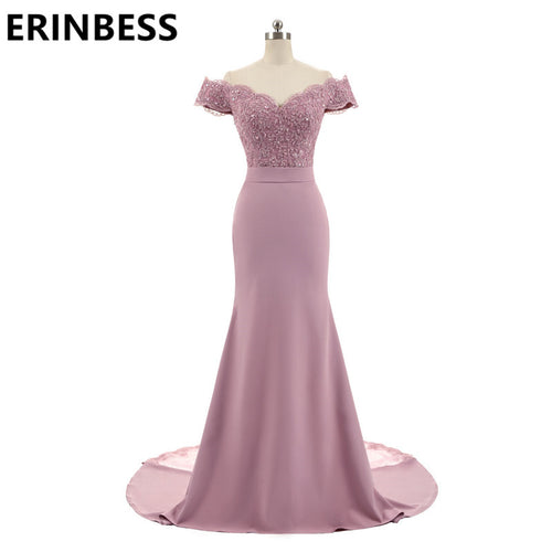 New Arrival Pink V Neck Cap Sleeve Vintage Lace Appliques Beaded Mermaid Bridesmaid Dresses Party Gowns Vestido De Festa