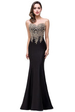 Load image into Gallery viewer, Sexy Backless Appliques Burgundy Mermaid Lace Long Prom Dresses  Royal Blue Black Evening Party Dress Vestido de Festa Longo