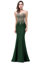 Load image into Gallery viewer, Sexy Backless Appliques Burgundy Mermaid Lace Long Prom Dresses  Royal Blue Black Evening Party Dress Vestido de Festa Longo
