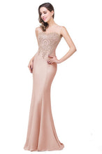 Load image into Gallery viewer, Sexy Backless Appliques Burgundy Mermaid Lace Long Prom Dresses  Royal Blue Black Evening Party Dress Vestido de Festa Longo