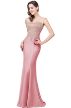 Load image into Gallery viewer, Sexy Backless Appliques Burgundy Mermaid Lace Long Prom Dresses  Royal Blue Black Evening Party Dress Vestido de Festa Longo