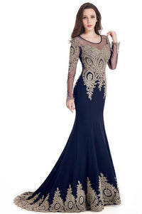 Real Image Cheap Burgundy Long Sleeve Mermaid Lace Prom Dresses Sexy Sheer Back Evening Party Dress Vestido de Festa Longo