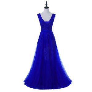 FADISTEE Vestido De Festa Sweet pink Lace V-neck Long Evening Dress Bride Party Sexy Backless beads pearls Prom Dresses