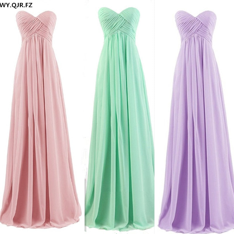 PTH72#new spring summer nude pink mint green Strapless bridesmaids dresses bride wedding toast prom dress 2020 wholesale custom