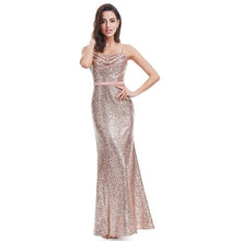 Load image into Gallery viewer, Robe De Soiree Longue Ever Pretty Cheap Little Mermaid Burgundy Red Sexy Evening Dresses Sequined Sparkle Plus Size Party Gowns