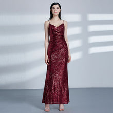 Load image into Gallery viewer, Robe De Soiree Longue Ever Pretty Cheap Little Mermaid Burgundy Red Sexy Evening Dresses Sequined Sparkle Plus Size Party Gowns