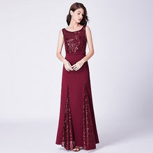 Load image into Gallery viewer, Robe De Soiree Longue Ever Pretty Cheap Little Mermaid Burgundy Red Sexy Evening Dresses Sequined Sparkle Plus Size Party Gowns