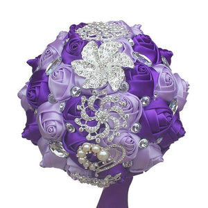 WIFELAI-A Artificial Wedding Bouquets Hand made Flower Rhinestone Bridesmaid Crystal Bridal Wedding Bouquet de mariage W228