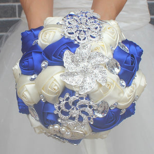 WIFELAI-A Artificial Wedding Bouquets Hand made Flower Rhinestone Bridesmaid Crystal Bridal Wedding Bouquet de mariage W228