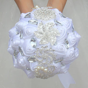 WIFELAI-A Artificial Wedding Bouquets Hand made Flower Rhinestone Bridesmaid Crystal Bridal Wedding Bouquet de mariage W228