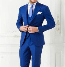 Load image into Gallery viewer, Latest Coat Pant Designs Beige Men Suit Prom Tuxedo Slim Fit 3 Piece Groom Wedding Suits For Men Custom Blazer Terno Masuclino