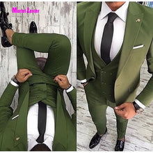 Load image into Gallery viewer, Latest Coat Pant Designs Beige Men Suit Prom Tuxedo Slim Fit 3 Piece Groom Wedding Suits For Men Custom Blazer Terno Masuclino