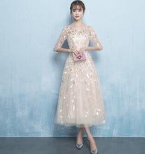 Load image into Gallery viewer, New Short Prom Dresses Vestido Elegant Pattern Illusion Party dress