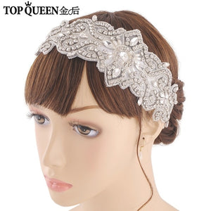 TOPQUEEN S26 Crystal and Rhinestones Gown Dresses belt Accessories Wedding Belts for bride Bride Waistband Bridal Sashes