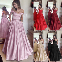 Load image into Gallery viewer, Evening Dresses Long Sexy A-line Sleeveless Off-Shoulder Sweetheart Party Gowns For Wedding Guest Formal Dresses 2020