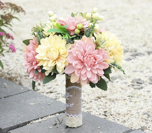 AYiCuthia Wedding Bouquet Handmade Artificial Flower Rose buque casamento Bridal Bouquet for Wedding Decoration ramos de novia