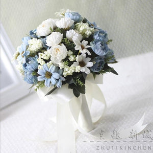 AYiCuthia Wedding Bouquet Handmade Artificial Flower Rose buque casamento Bridal Bouquet for Wedding Decoration ramos de novia