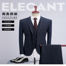 Load image into Gallery viewer, (Jacket+Vest+Pants) Men&#39;s Formal Siut New Business Clothing Men Casual Suit Groom&#39;s Wedding Dress Classic Male Suits S-4XL