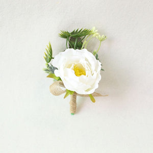 Boutonnieres Silk Roses White Pink Wedding Corsages and Boutonnieres Groom Flower Boutonnieres Marriage Prom Brooch Pins