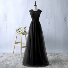 Load image into Gallery viewer, Navy Blue Prom Dress 2020 New Arrive Lace Tulle A-line Formal Long Evening Party Dress