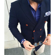 Load image into Gallery viewer, Men&#39;s fashion solid color suit three-piece suit (jacket + pants + vest) wedding groom groomsmen dress men&#39;s business dress