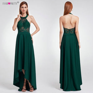 Dark Green Prom Dresses 2020 Ever-Pretty Women Elegant Ilussion Sexy Celebrity Dress Prom Lace Vestido De Festa Gala Jurken Long