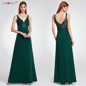 Dark Green Prom Dresses 2020 Ever-Pretty Women Elegant Ilussion Sexy Celebrity Dress Prom Lace Vestido De Festa Gala Jurken Long