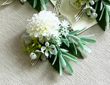 Load image into Gallery viewer, Wrist Corsage White Rose Silk Flower Cuff Bracelets Bridesmaid Buttonhole Boutonniere Flower Marriage Wedding Accessories