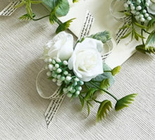 Load image into Gallery viewer, Wrist Corsage White Rose Silk Flower Cuff Bracelets Bridesmaid Buttonhole Boutonniere Flower Marriage Wedding Accessories