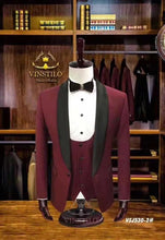 Load image into Gallery viewer, men suit Wedding Suits Slim Fit Tuxedo Groom Groomsman best man terno masculino slim fit jacket pant vest mens suits with pants